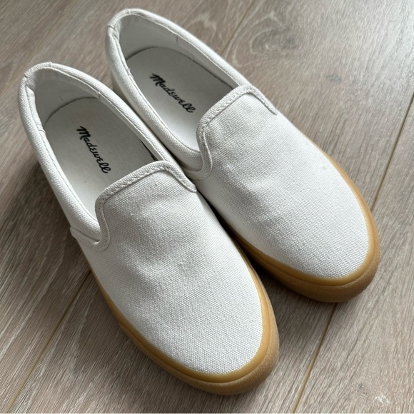 Madewell Shoes Sidewalk Slip-On Sneakers in Recycled Canvas White 6 - Picture 4 of 12